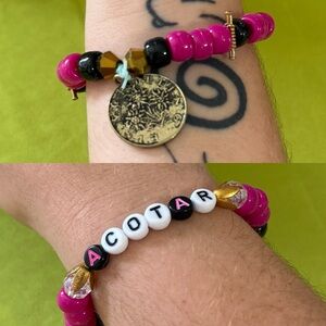 Handmade ACOTAR themed bracelet with Vintage Style Gold Coin Charm